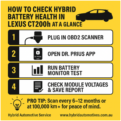 How to Check Hybrid Battery Health in Lexus CT200h