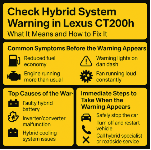 Check Hybrid System Warning in Lexus CT200h: What It Means and How to Fix It