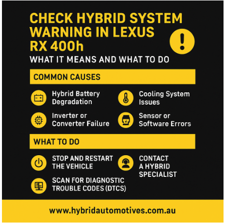 Check Hybrid System Warning in Lexus RX 400h