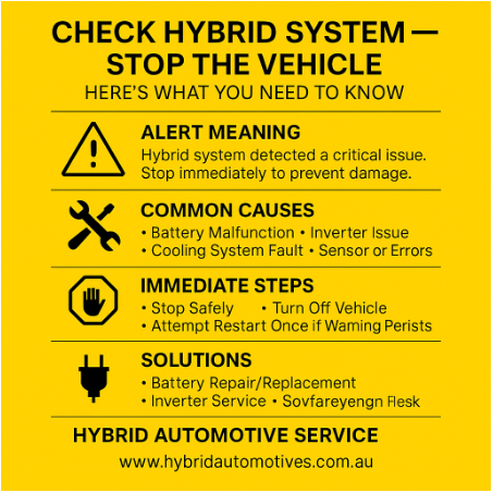 Check Hybrid System – Stop the Vehicle in a Safe Place: What It Really Means